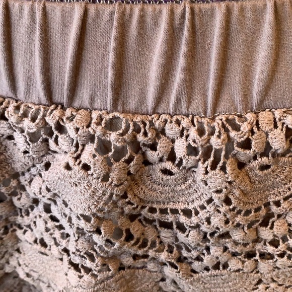 Well Made Vanity Cotton Crochet Lace Tiered Skirt Medium Gorgeous - Picture 3 of 7